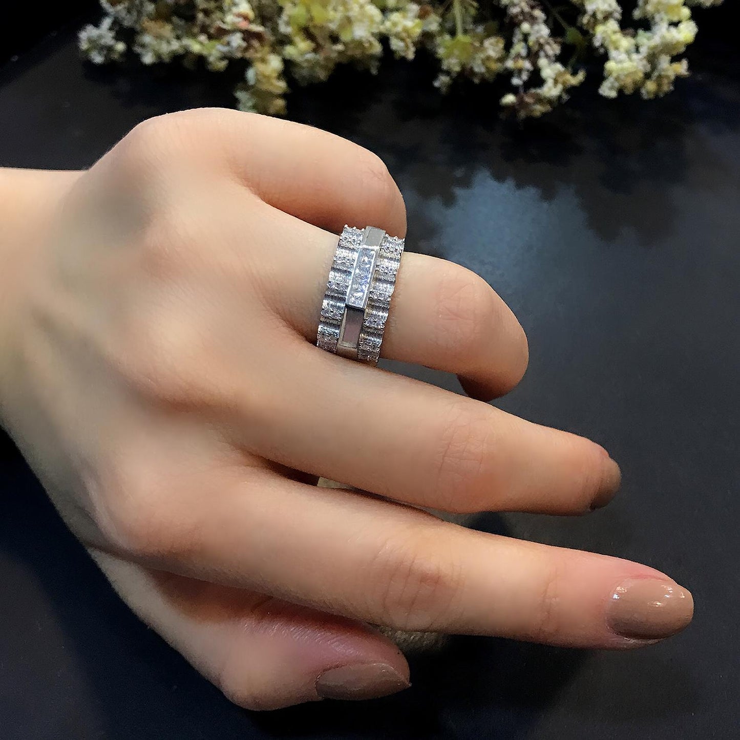 STELA FASHION GÜMÜŞ YÜZÜK (AYARLANABİLİR ÖLÇÜ)