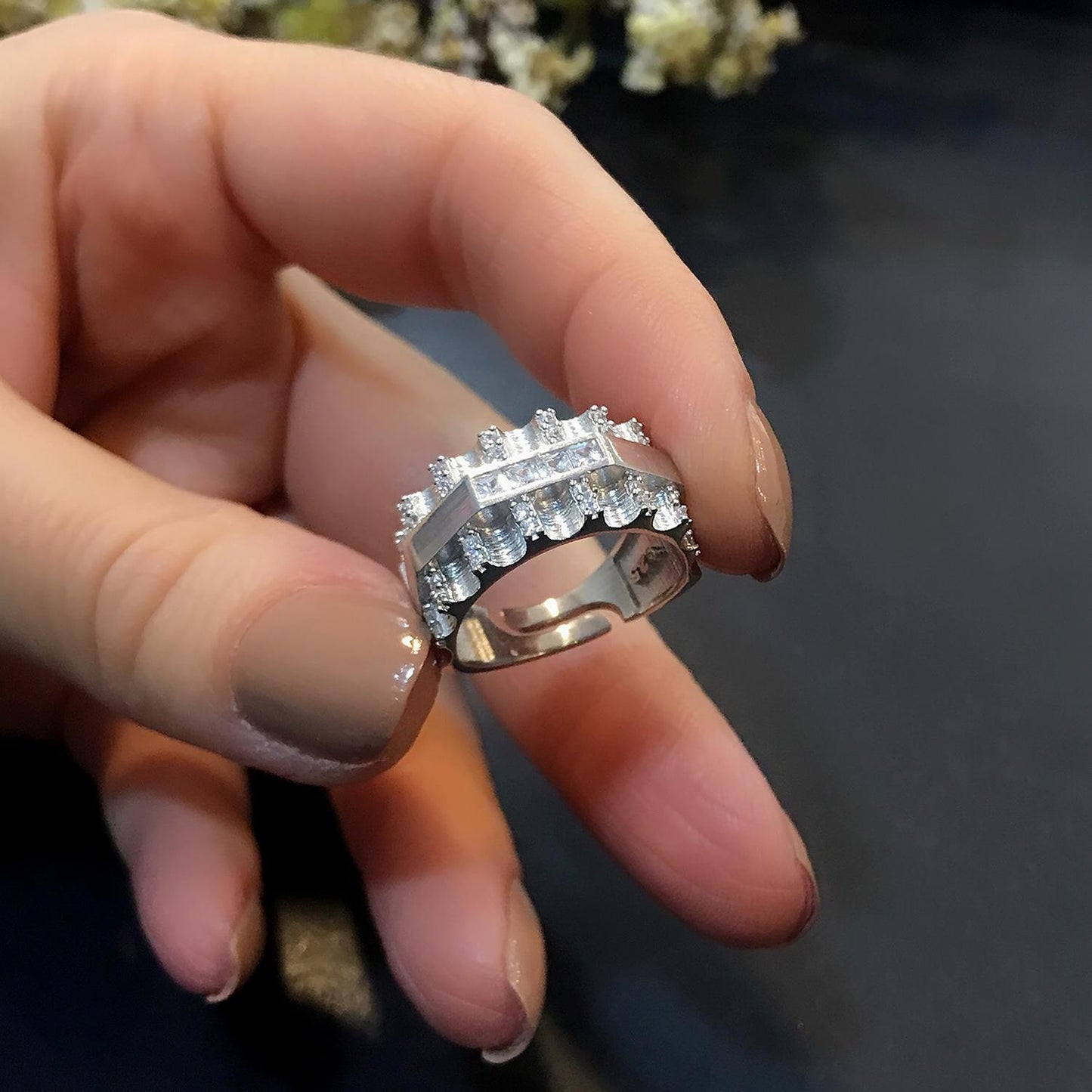 STELA FASHION GÜMÜŞ YÜZÜK (AYARLANABİLİR ÖLÇÜ)