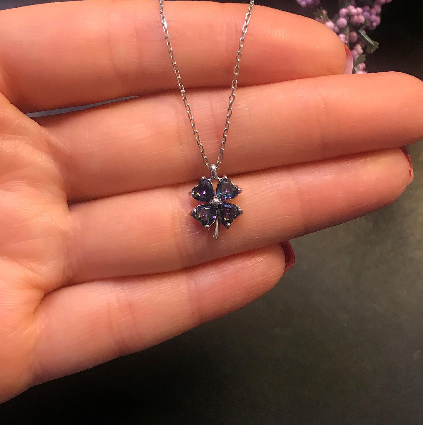 STELA MİSTİK TOPAZ YONCA KOLYE