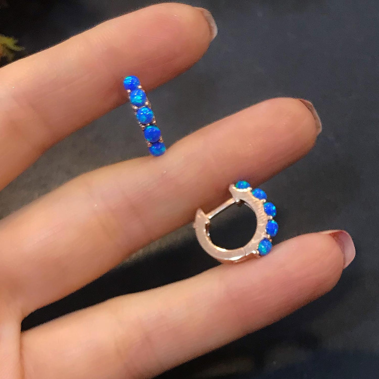 STELA OPAL HALKA GÜMÜŞ KÜPE