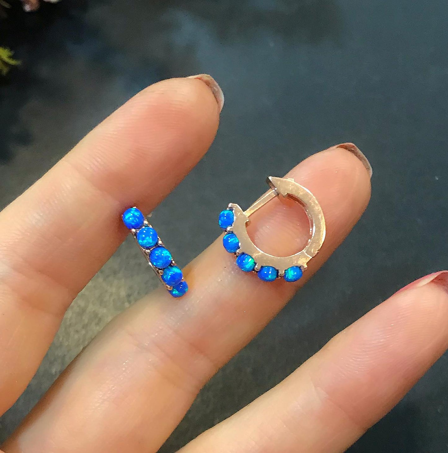 STELA OPAL HALKA GÜMÜŞ KÜPE