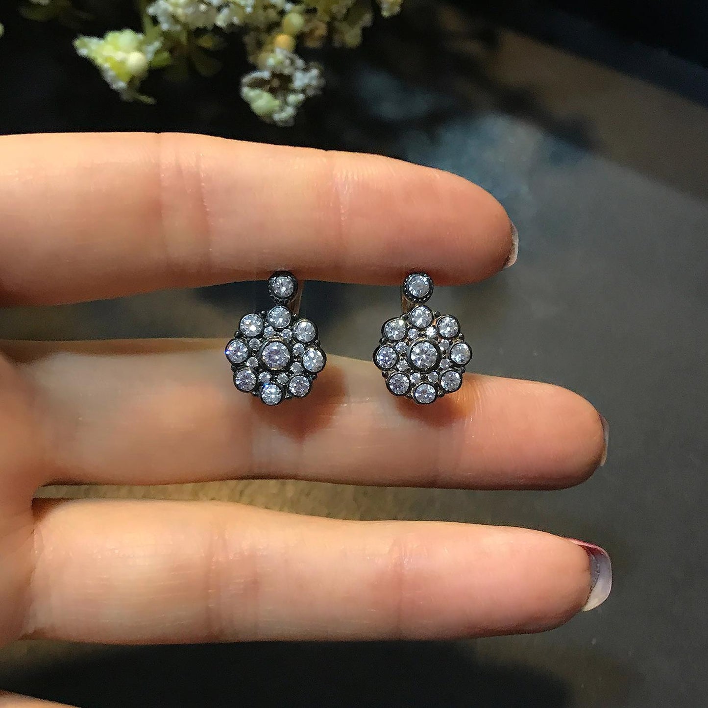 STELA DESIGN ELMAS GÜMÜŞ KÜPE