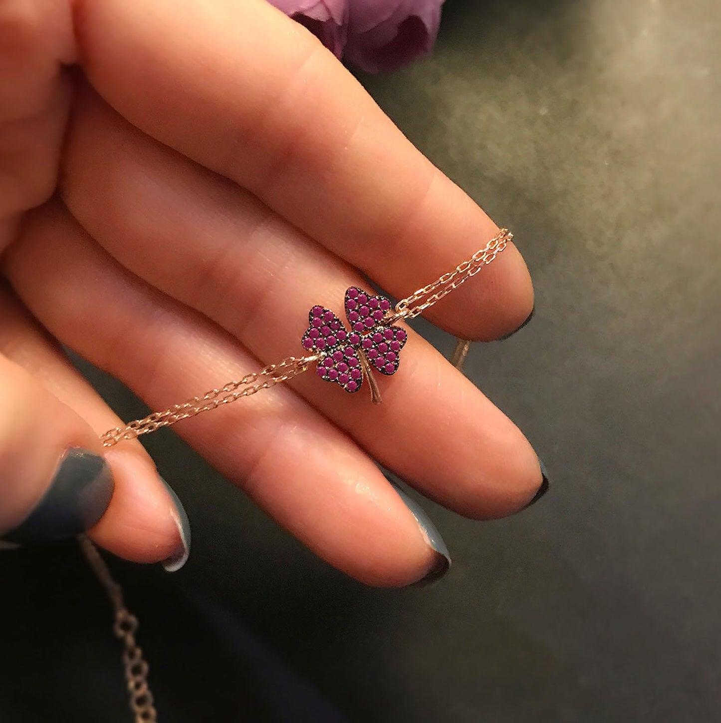 STELA YONCA ŞANS GÜMÜŞ BİLEKLİK (ROSE)